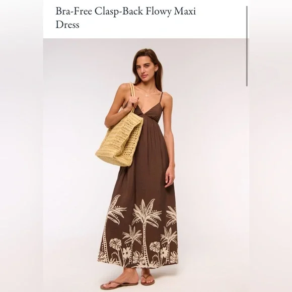 NWT Abercrombie Bra Free Maxi Dress - Picture 1 of 6